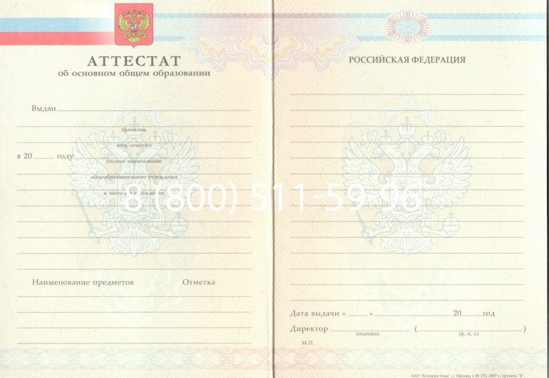 Купить Аттестат за 9 класс 2007-2010 годов в Арзамасе Купить Аттестат за 9 класс 2007-2010 годов в Арзамасе