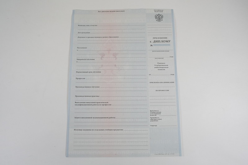 Диплом о начальном образовании  2007-2009 годов в Арзамасе