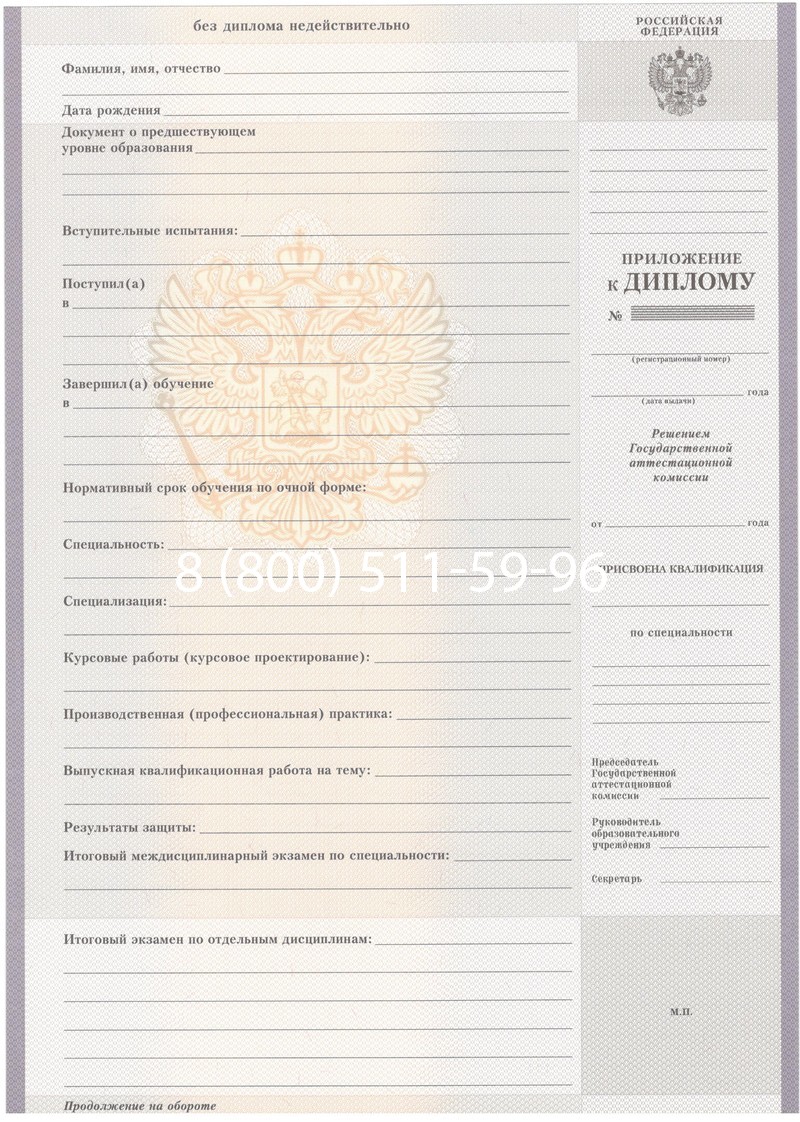 Купить Диплом о среднем образовании 2007-2010 годов в Арзамасе